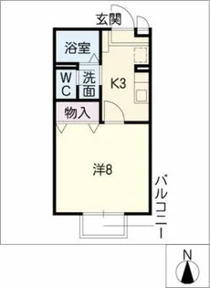 ウインドコート牛久保【2階】の間取り