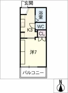 タウニーナイトウ【1階】の間取り