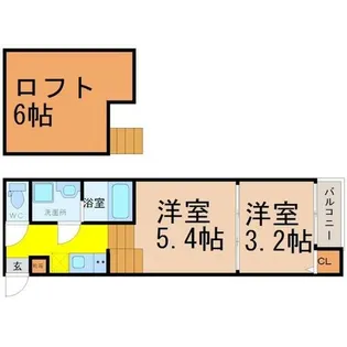メモリアル【2階】の間取り