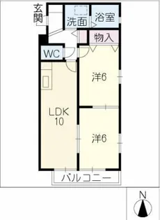 プラム・ハイツ【2階】の間取り