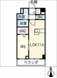 グランコール白水【7階】の間取り