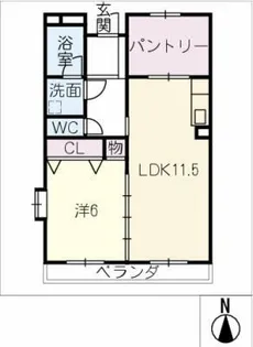 ロイヤル磯谷【3階】の間取り