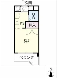 若宮ビューハイツ【8階】の間取り