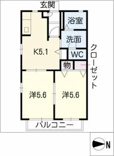 ヴェルデⅡ【2階】の間取り