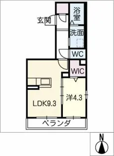 North Villa芳野【3階】の間取り