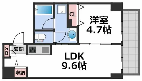 グランガーデン足代新町【7階】の間取り