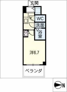 オーキッドレジデンス鶴舞(旧S-RESIDENCE鶴舞)【0602号室】の間取り