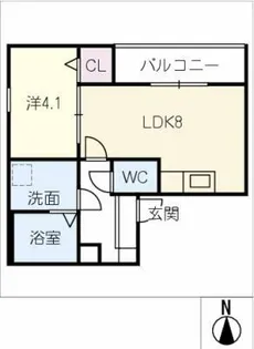 リブラス南荒子【3階】の間取り