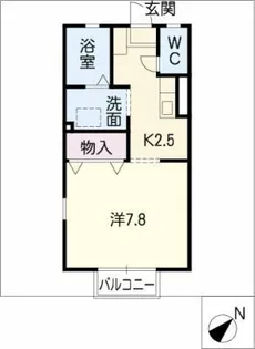 クレスト竜美【1階】の間取り