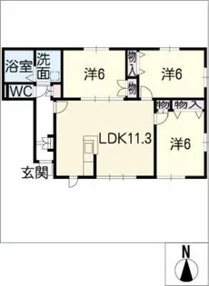 アメニティ・アイ【1階】の間取り