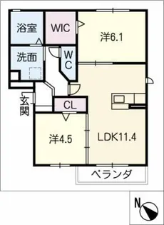 エクセル21 A棟【3階】の間取り