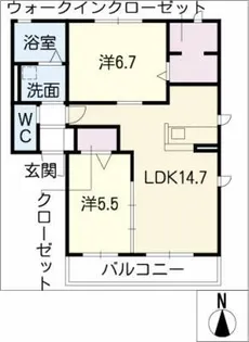 VEGETA(ベジータ)【2階】の間取り