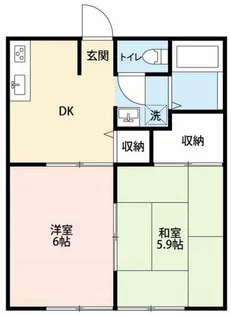 グリーンコーポ【203号室】の間取り