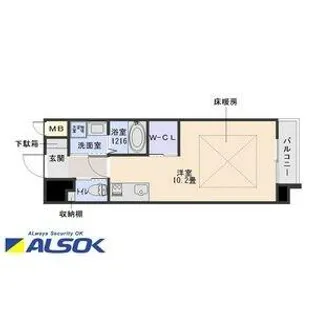 RIVO瑞穂通【7階】の間取り