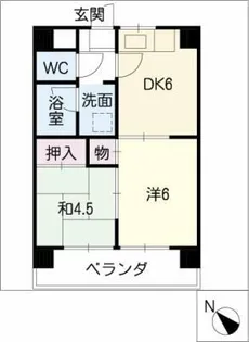 コーポ八田【2階】の間取り
