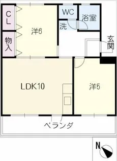柏原農住団地T棟【2階】の間取り
