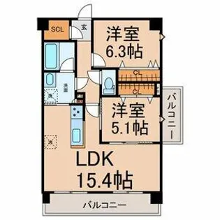 LEGAME【4階】の間取り