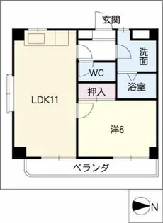 アーバンハイツプラネット【1階】の間取り