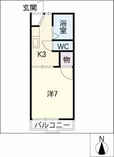 ハイツ乾出【2階】の間取り