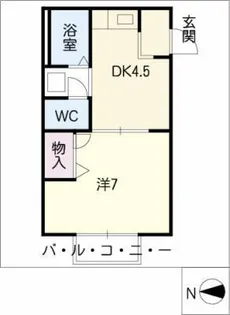 コーポそれいゆⅡ【2階】の間取り