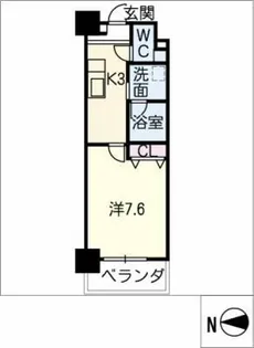 THE RESIDENCE IMAIKE【6階】の間取り
