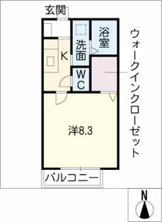 グリーンヴィル八雲 A【1階】の間取り