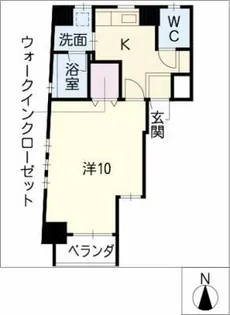 サンハイム東山【4階】の間取り