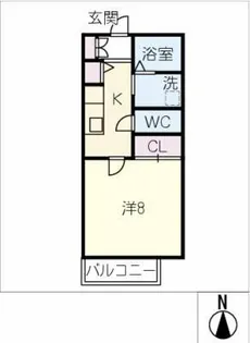 向山タウン【1階】の間取り