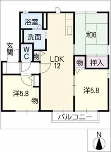 セピアコート A棟【2階】の間取り