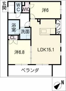 Le Ciel Bleu【1階】の間取り