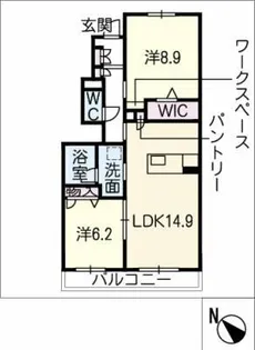 グリーンベル【1階】の間取り