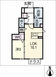 サンハイツ駈上【1階】の間取り