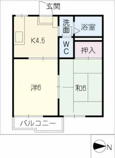 フレグランス市田【1階】の間取り