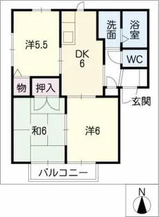 フォーレス諏訪西【2階】の間取り