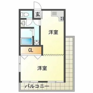 ホワイトヒル【4階】の間取り