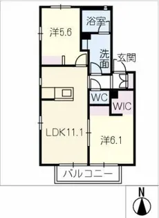 カーサ・キタシロ【2階】の間取り