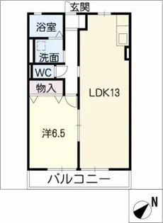 ラ・メゾン・オレンジ【2階】の間取り