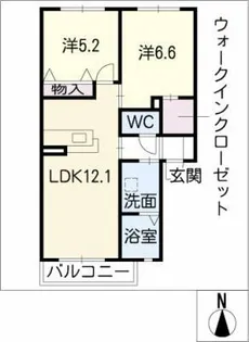 エスポワール玉池【1階】の間取り