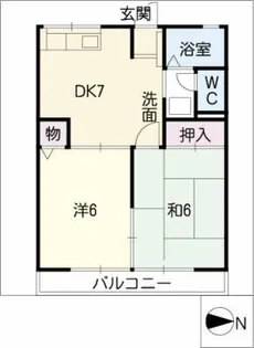 グリーンハイツ【2階】の間取り