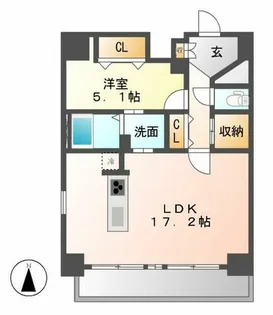 ポルタニグラ大須【1101号室】の間取り