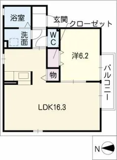 ファミールS・K A棟【1階】の間取り