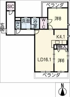 The Gran Moon【2階】の間取り