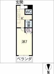 A・City瑞穂雁道【4階】の間取り