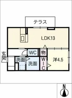 フェリス住吉【1階】の間取り