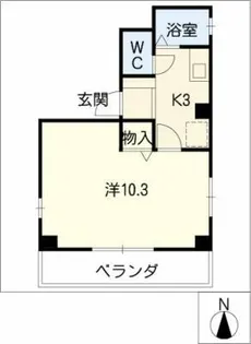 コスモタウン原【4階】の間取り