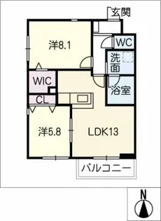 秋田マンション【1階】の間取り