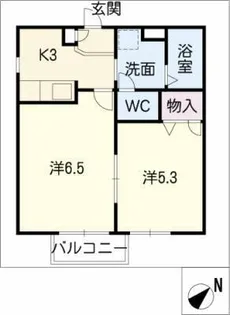 サンパーク西塚A棟【1階】の間取り