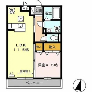 グランシャリオ御園【1階】の間取り