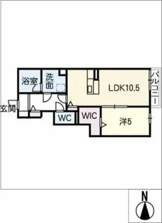メルヴェーユ幸心【1階】の間取り