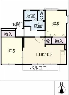 エクストール勝川【2階】の間取り
